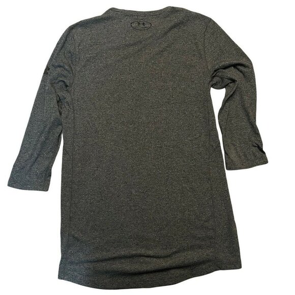 Under Armour UA Size Small Grey Threadborne Fitted 3/4 Sleeve Heat Gear … - Picture 8 of 11